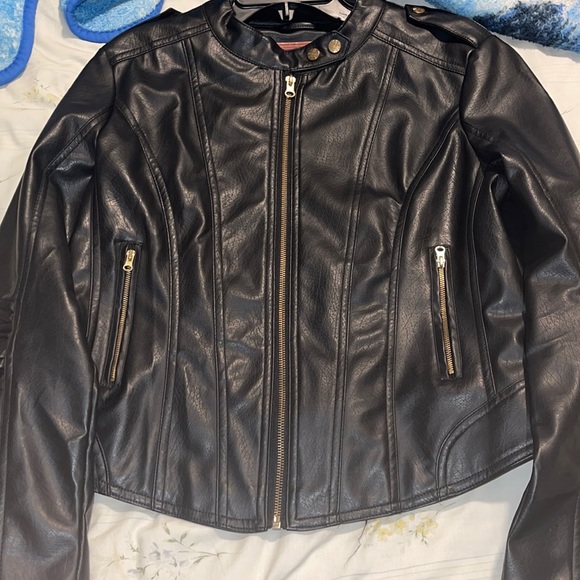 Miss London Jackets & Coats Miss London Leather Jacket Size Xl In
